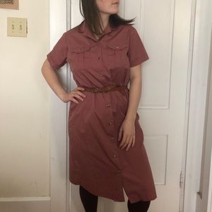 lol beans rose colored cotton dress